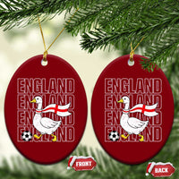England Soccer Football Ceramic Ornament Silly Goose England Flag Fan Supporter
