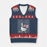 England Soccer Football V-Neck Knit Sweater Vest Silly Goose England Flag Fan Supporter