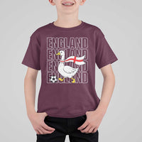 England Soccer Football T Shirt For Kid Silly Goose England Flag Fan Supporter