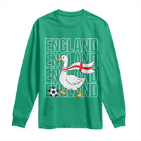 England Soccer Football Long Sleeve Shirt Silly Goose England Flag Fan Supporter