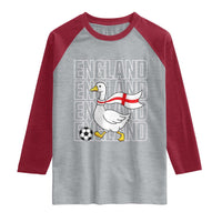 England Soccer Football Raglan Shirt Silly Goose England Flag Fan Supporter