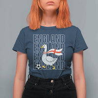 England Soccer Football T Shirt For Women Silly Goose England Flag Fan Supporter