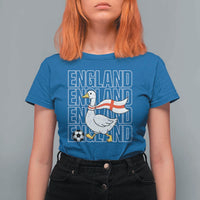 England Soccer Football T Shirt For Women Silly Goose England Flag Fan Supporter