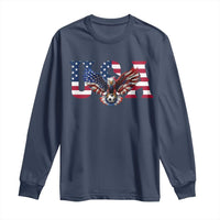USA Soccer Eagle American Flag Fan Long Sleeve Shirt