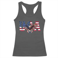 USA Soccer Eagle American Flag Fan Racerback Tank Top