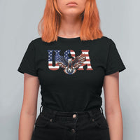 USA Soccer Eagle American Flag Fan T Shirt For Women