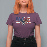 USA Soccer Eagle American Flag Fan T Shirt For Women