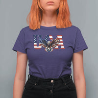 USA Soccer Eagle American Flag Fan T Shirt For Women