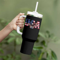 USA Soccer Eagle American Flag Fan Tumbler With Handle