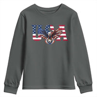 USA Soccer Eagle American Flag Fan Youth Sweatshirt