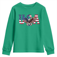 USA Soccer Eagle American Flag Fan Youth Sweatshirt