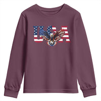 USA Soccer Eagle American Flag Fan Youth Sweatshirt