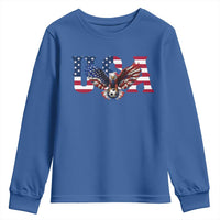 USA Soccer Eagle American Flag Fan Youth Sweatshirt