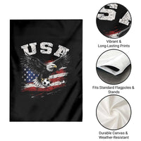 USA Soccer Bald Eagle American Flag Vintage Garden Flag