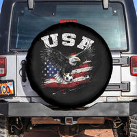 USA Soccer Bald Eagle American Flag Vintage Spare Tire Cover