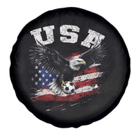 USA Soccer Bald Eagle American Flag Vintage Spare Tire Cover