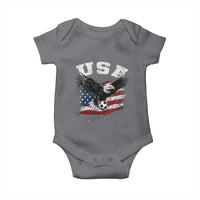USA Soccer Bald Eagle American Flag Vintage Baby Onesie