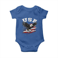 USA Soccer Bald Eagle American Flag Vintage Baby Onesie