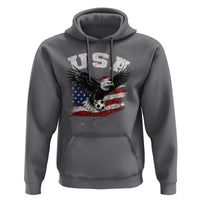 USA Soccer Bald Eagle American Flag Vintage Hoodie