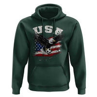 USA Soccer Bald Eagle American Flag Vintage Hoodie