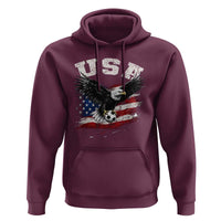 USA Soccer Bald Eagle American Flag Vintage Hoodie