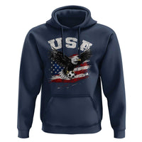USA Soccer Bald Eagle American Flag Vintage Hoodie