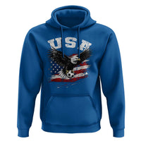 USA Soccer Bald Eagle American Flag Vintage Hoodie