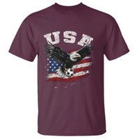 USA Soccer Bald Eagle American Flag Vintage T Shirt