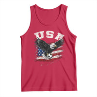 USA Soccer Bald Eagle American Flag Vintage Tank Top