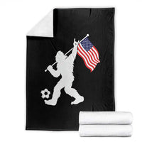 USA Soccer Bigfoot American Flag Fan Throw Blanket