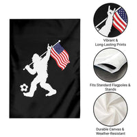 USA Soccer Bigfoot American Flag Fan Garden Flag