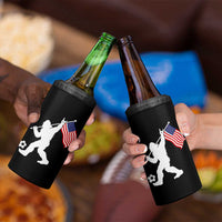 USA Soccer Bigfoot American Flag Fan 4 in 1 Can Cooler Tumbler