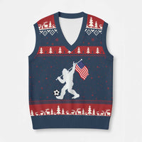 USA Soccer Bigfoot American Flag Fan V-Neck Knit Sweater Vest