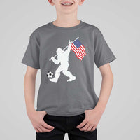USA Soccer Bigfoot American Flag Fan T Shirt For Kid