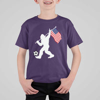 USA Soccer Bigfoot American Flag Fan T Shirt For Kid