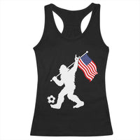 USA Soccer Bigfoot American Flag Fan Racerback Tank Top