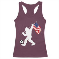 USA Soccer Bigfoot American Flag Fan Racerback Tank Top