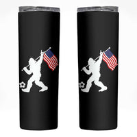 USA Soccer Bigfoot American Flag Fan Skinny Tumbler