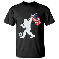 USA Soccer Bigfoot American Flag Fan T Shirt