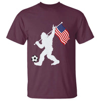 USA Soccer Bigfoot American Flag Fan T Shirt