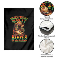 Black Cowgirl Garden Flag When Them Fans At Boots On The Ground - Wonder Print Shop