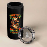Black Cowgirl 4 in 1 Can Cooler Tumbler When Them Fans At Boots On The Ground - Wonder Print Shop