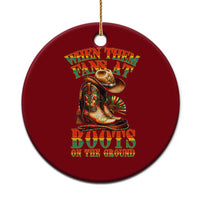 Black Cowgirl Ceramic Ornament When Them Fans At Boots On The Ground - Wonder Print Shop