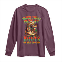 Black Cowgirl Long Sleeve Shirt When Them Fans At Boots On The Ground - Wonder Print Shop