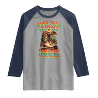 Black Cowgirl Raglan Shirt When Them Fans At Boots On The Ground - Wonder Print Shop