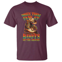 Black Cowgirl T Shirt When Them Fans At Boots On The Ground - Wonder Print Shop