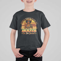 Black Cowgirl Rodeo T Shirt For Kid Where Them Fans At Boots On Da Ground - Wonder Print Shop