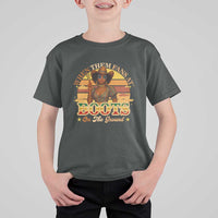 Black Cowgirl Rodeo T Shirt For Kid Where Them Fans At Boots On Da Ground - Wonder Print Shop