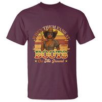 Black Cowgirl Rodeo T Shirt Where Them Fans At Boots On Da Ground - Wonder Print Shop