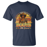 Black Cowgirl Rodeo T Shirt Where Them Fans At Boots On Da Ground - Wonder Print Shop